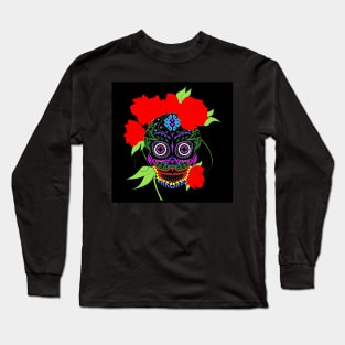 with love the frida catrina mexican pattern Long Sleeve T-Shirt